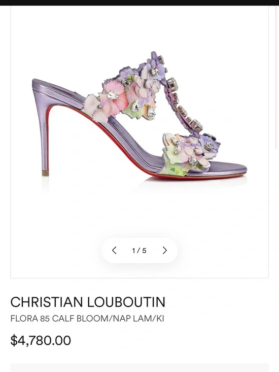 Christian Louboutin limited edition bloom heels 85 size 41.5 new - Picture 5 of 5
